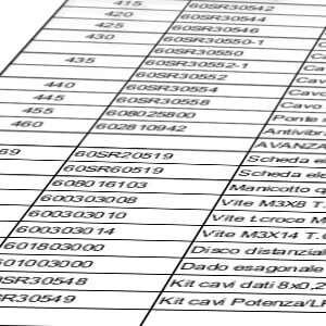 lista ricambi